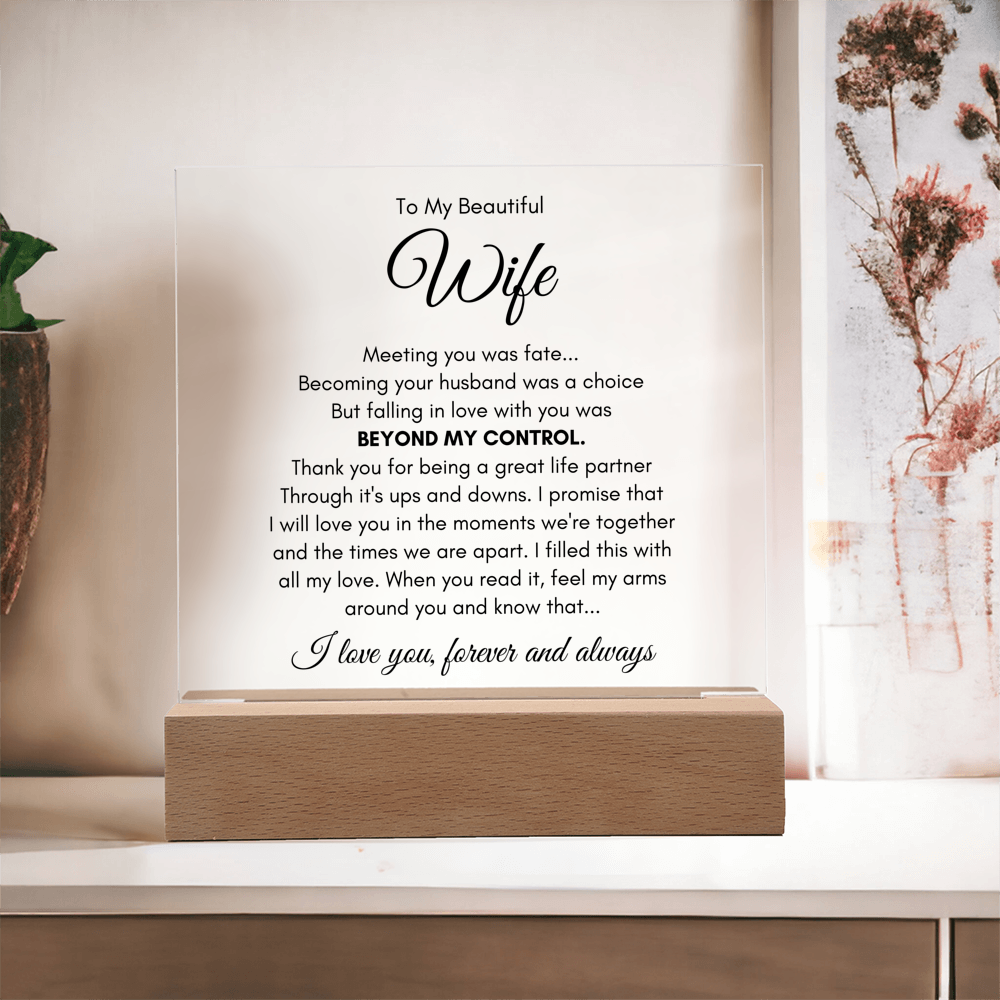 To My Wife Fate – Acrylic Square