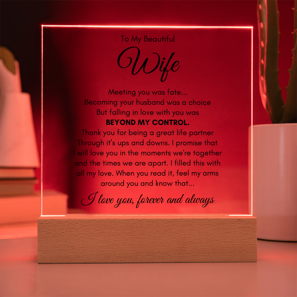 To My Wife Fate – Acrylic Square