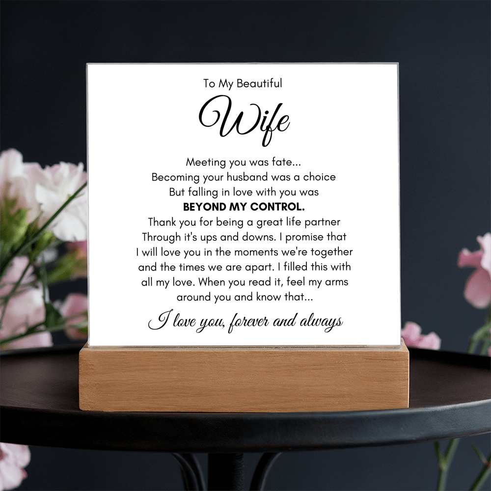 To My Wife Fate – Acrylic Square